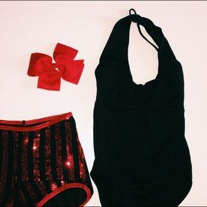 black leotard dance